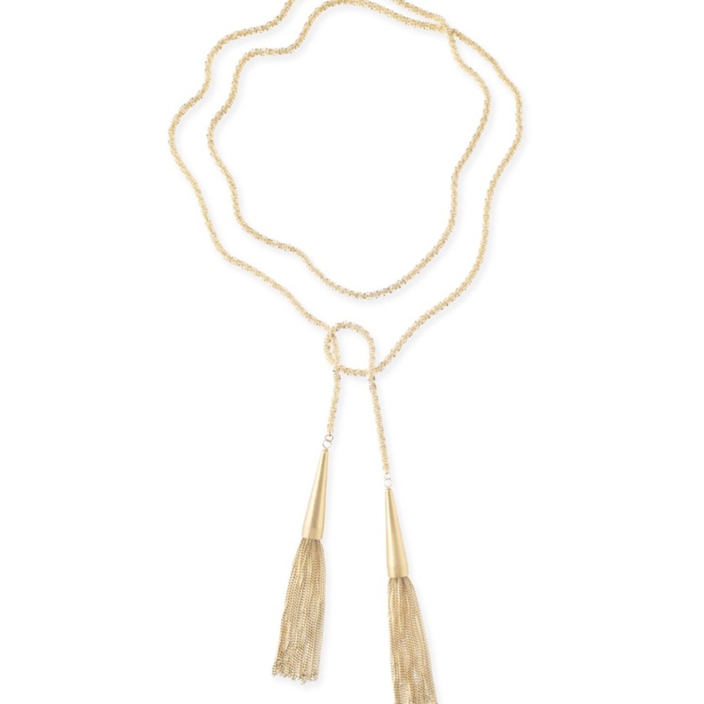 Kendra Scott Phara gold tassel necklace
